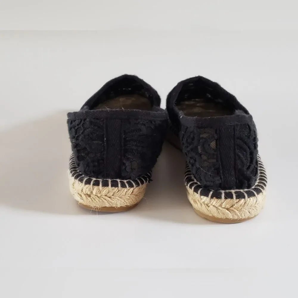 Tory Burch Abbe Lace Espadrille Slip On Women's Shoe Size 8